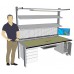 R0-2B.EC ZSO Primus Basic electronics worktable with instrument shelf | electrical height adjustable