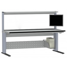 R0-5B.EC ZSO Primus Basic ESD-safe electronics worktable with instrument shelf | electrical height adjustable